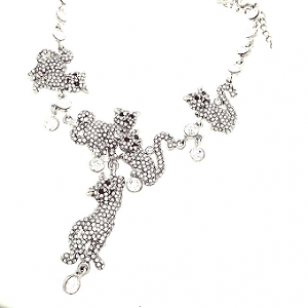 Collier & Oorbellen Poes/Kat